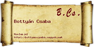 Bottyán Csaba névjegykártya